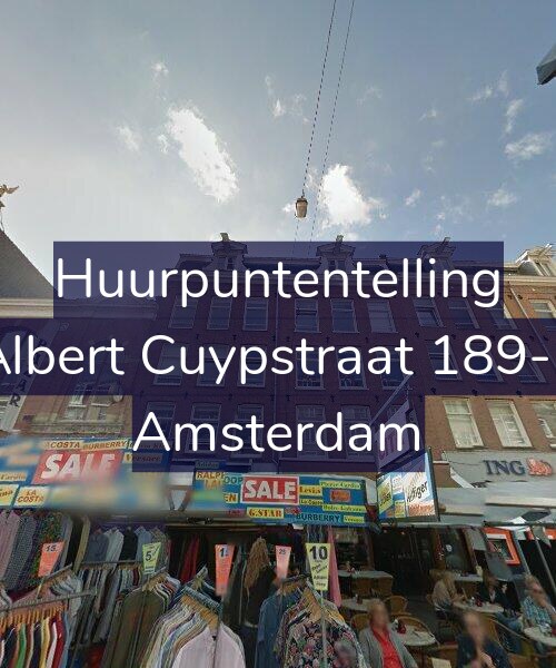 Foto gevel Huurpuntentelling voor Albert Cuypstraat 189-1, Amsterdam
