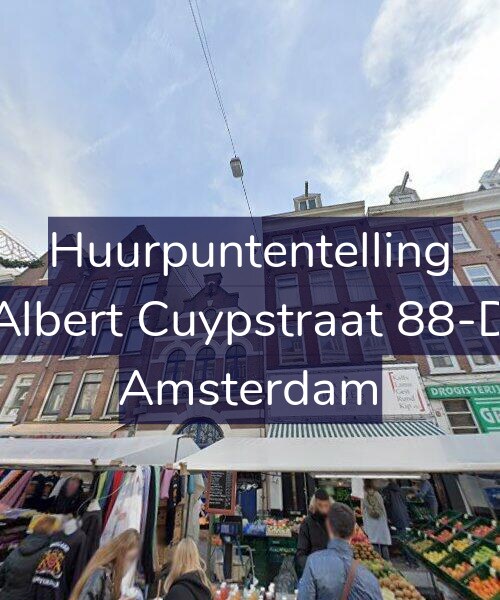 Foto gevel Huurpuntentelling voor Albert Cuypstraat 88-D, Amsterdam