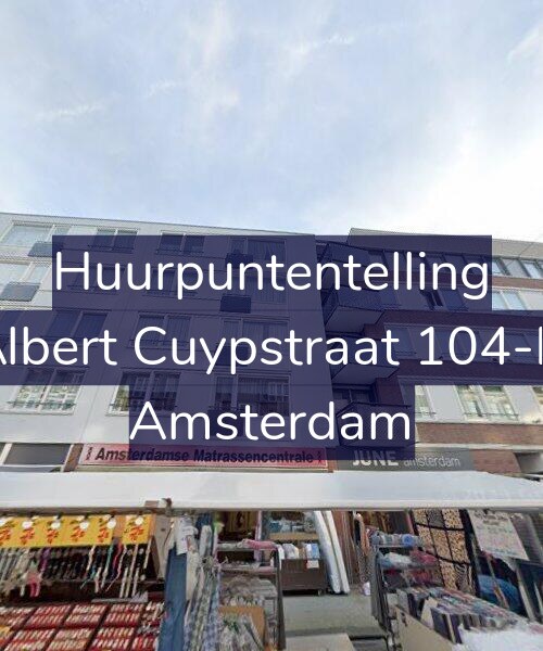 Foto gevel Huurpuntentelling voor Albert Cuypstraat 104-D, Amsterdam