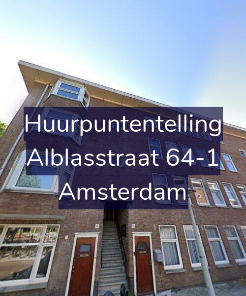 Foto gevel Huurpuntentelling voor Alblasstraat 64-1, Amsterdam