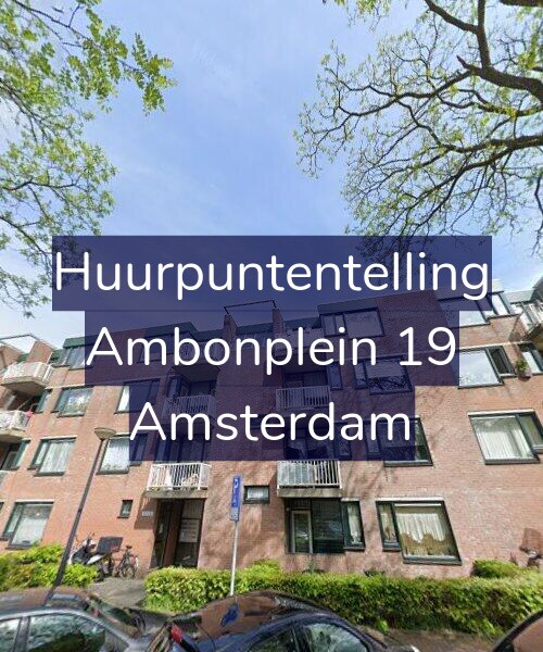 Foto gevel Huurpuntentelling voor Ambonplein 19, Amsterdam