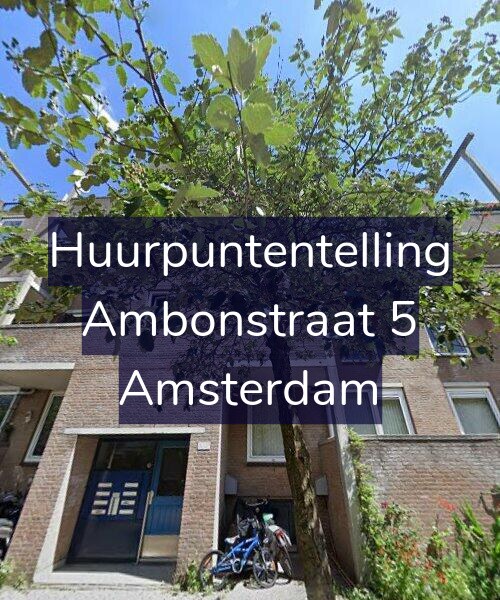 Foto gevel Huurpuntentelling voor Ambonstraat 5, Amsterdam
