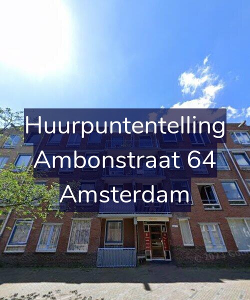Foto gevel Huurpuntentelling voor Ambonstraat 64, Amsterdam