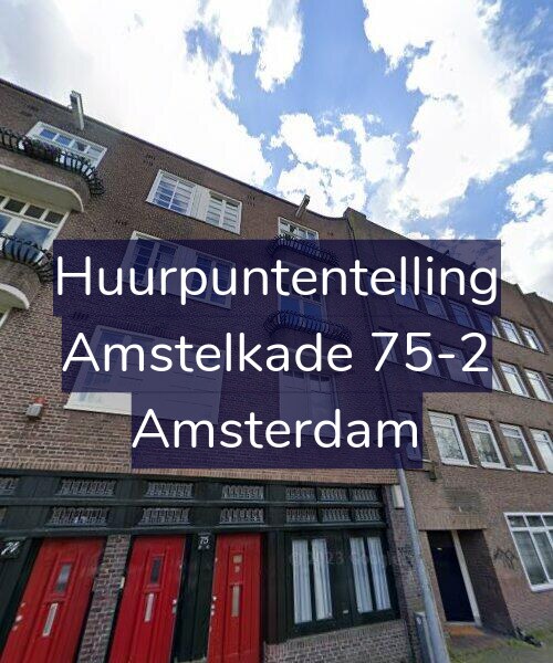 Foto gevel Huurpuntentelling voor Amstelkade 75-2, Amsterdam