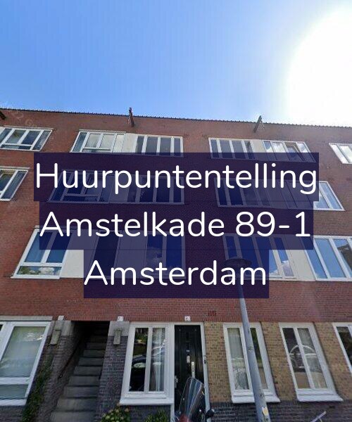 Foto gevel Huurpuntentelling voor Amstelkade 89-1, Amsterdam