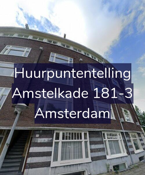 Foto gevel Huurpuntentelling voor Amstelkade 181-3, Amsterdam