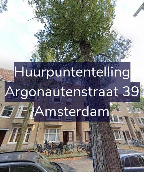 Foto gevel Huurpuntentelling voor Argonautenstraat 39, Amsterdam