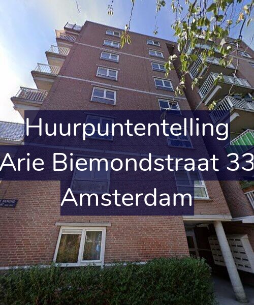 Foto gevel Huurpuntentelling voor Arie Biemondstraat 33, Amsterdam