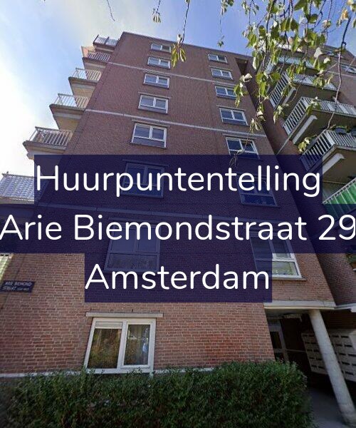 Foto gevel Huurpuntentelling voor Arie Biemondstraat 29, Amsterdam