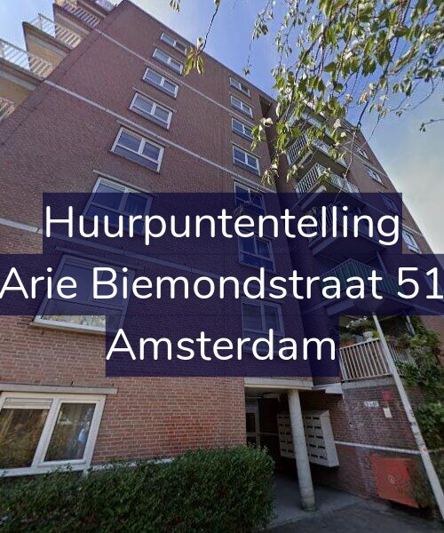 Foto gevel Huurpuntentelling voor Arie Biemondstraat 51, Amsterdam