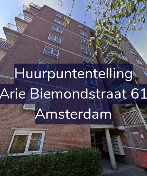 Foto gevel Huurpuntentelling voor Arie Biemondstraat 61, Amsterdam