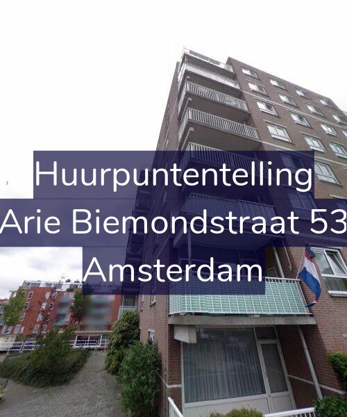 Foto gevel Huurpuntentelling voor Arie Biemondstraat 53, Amsterdam