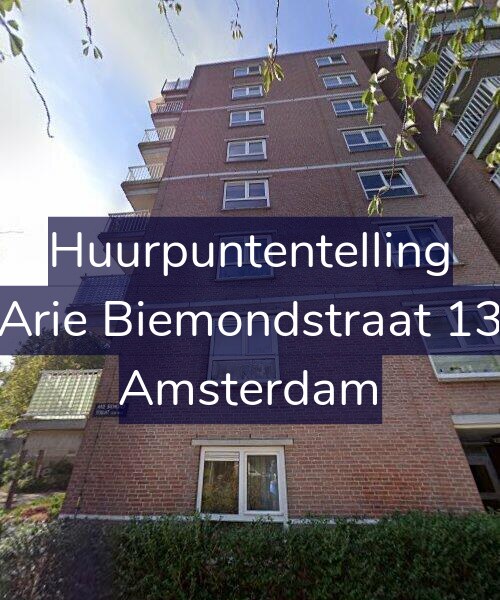 Foto gevel Huurpuntentelling voor Arie Biemondstraat 13, Amsterdam