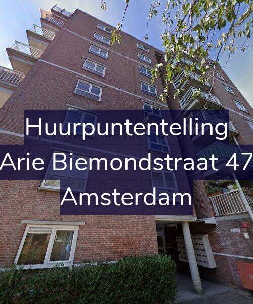 Foto gevel Huurpuntentelling voor Arie Biemondstraat 47, Amsterdam