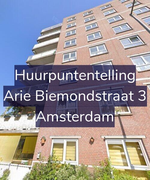 Foto gevel Huurpuntentelling voor Arie Biemondstraat 3, Amsterdam