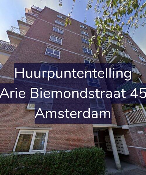 Foto gevel Huurpuntentelling voor Arie Biemondstraat 45, Amsterdam