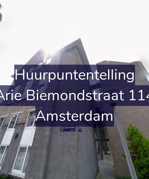 Foto gevel Huurpuntentelling voor Arie Biemondstraat 114, Amsterdam