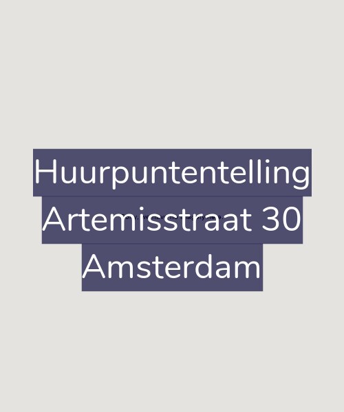 Foto gevel Huurpuntentelling voor Artemisstraat 30, Amsterdam