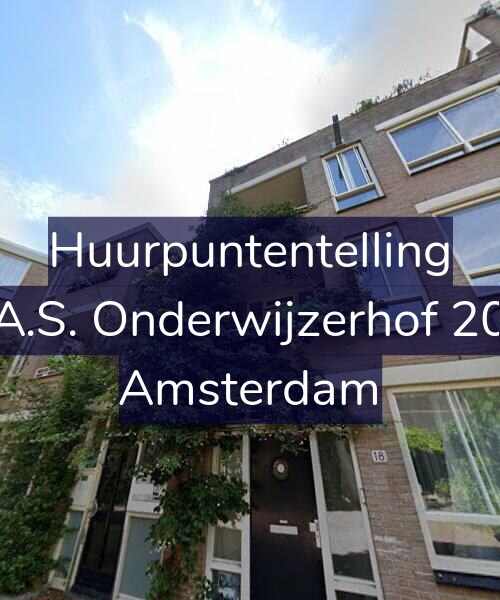 Foto gevel Huurpuntentelling voor A.S. Onderwijzerhof 20, Amsterdam