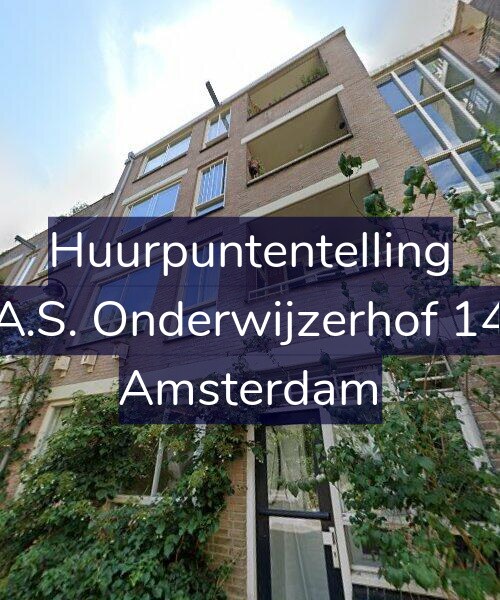 Foto gevel Huurpuntentelling voor A.S. Onderwijzerhof 14, Amsterdam