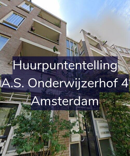 Foto gevel Huurpuntentelling voor A.S. Onderwijzerhof 4, Amsterdam