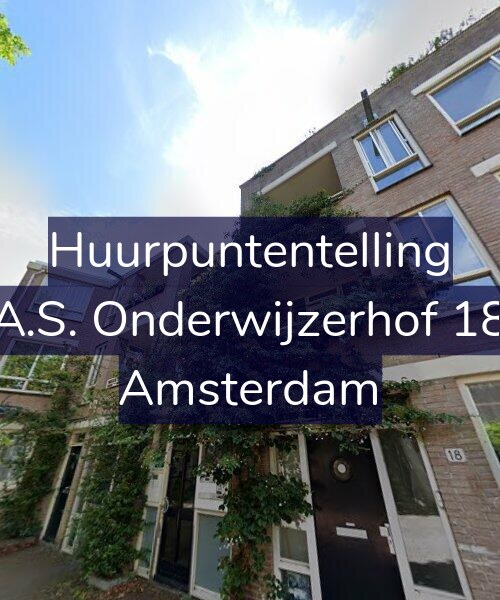 Foto gevel Huurpuntentelling voor A.S. Onderwijzerhof 18, Amsterdam