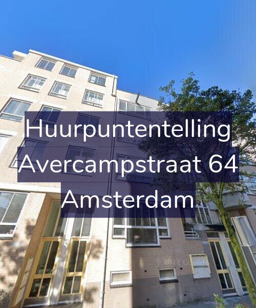 Foto gevel Huurpuntentelling voor Avercampstraat 64, Amsterdam