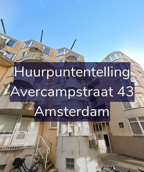 Foto gevel Huurpuntentelling voor Avercampstraat 43, Amsterdam
