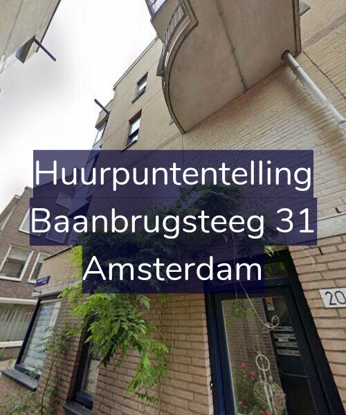 Foto gevel Huurpuntentelling voor Baanbrugsteeg 31, Amsterdam