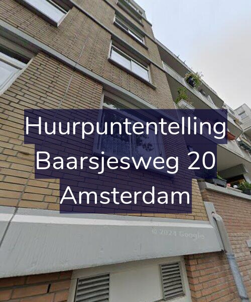 Foto gevel Huurpuntentelling voor Baarsjesweg 20, Amsterdam