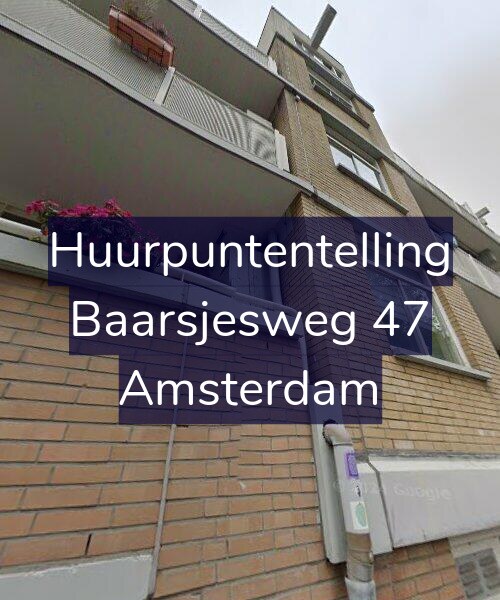 Foto gevel Huurpuntentelling voor Baarsjesweg 47, Amsterdam