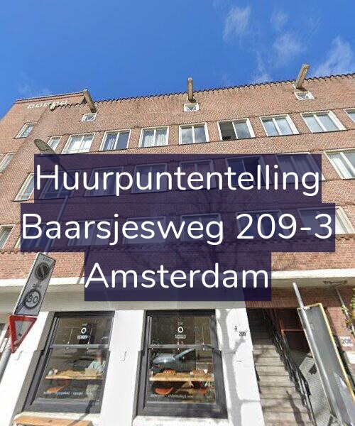 Foto gevel Huurpuntentelling voor Baarsjesweg 209-3, Amsterdam
