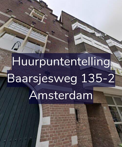 Foto gevel Huurpuntentelling voor Baarsjesweg 135-2, Amsterdam