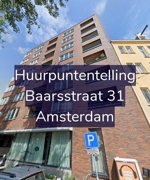 Foto gevel Huurpuntentelling voor Baarsstraat 31, Amsterdam
