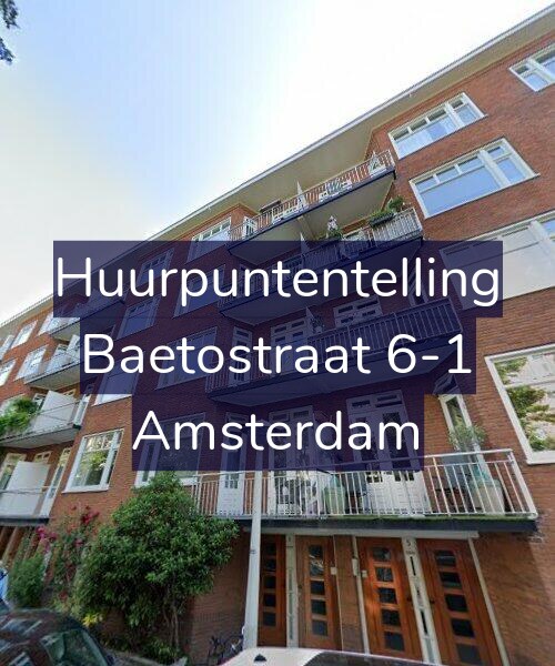 Foto gevel Huurpuntentelling voor Baetostraat 6-1, Amsterdam