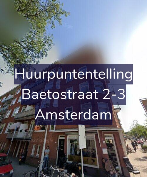 Foto gevel Huurpuntentelling voor Baetostraat 2-3, Amsterdam
