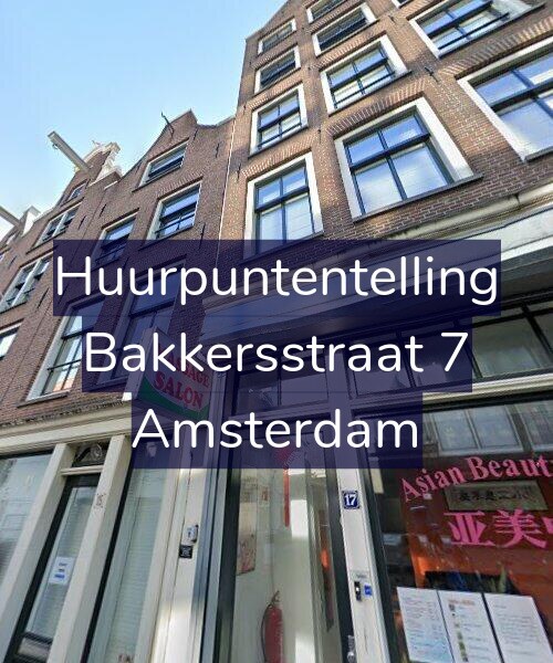 Foto gevel Huurpuntentelling voor Bakkersstraat 7, Amsterdam