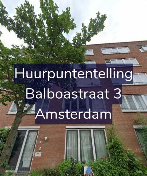 Foto gevel Huurpuntentelling voor Balboastraat 3, Amsterdam