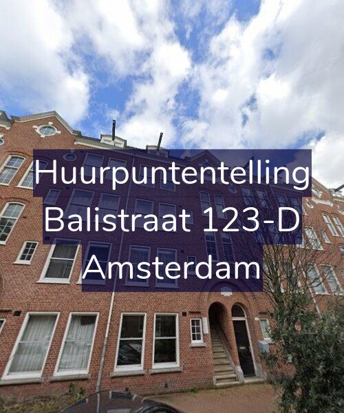 Foto gevel Huurpuntentelling voor Balistraat 123-D, Amsterdam