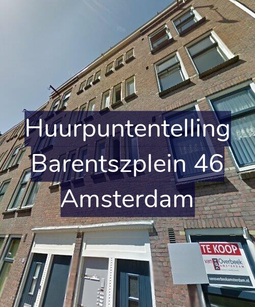 Foto gevel Huurpuntentelling voor Barentszplein 46, Amsterdam