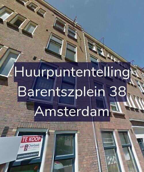 Foto gevel Huurpuntentelling voor Barentszplein 38, Amsterdam