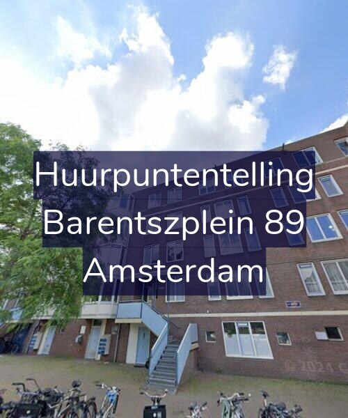 Foto gevel Huurpuntentelling voor Barentszplein 89, Amsterdam