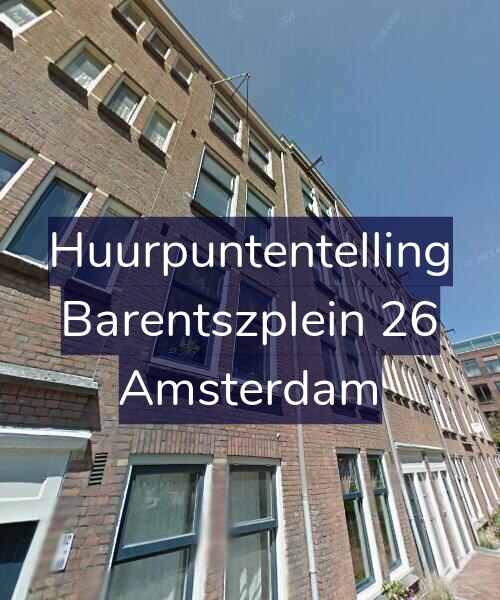 Foto gevel Huurpuntentelling voor Barentszplein 26, Amsterdam