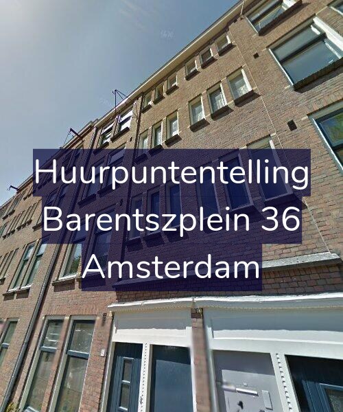 Foto gevel Huurpuntentelling voor Barentszplein 36, Amsterdam