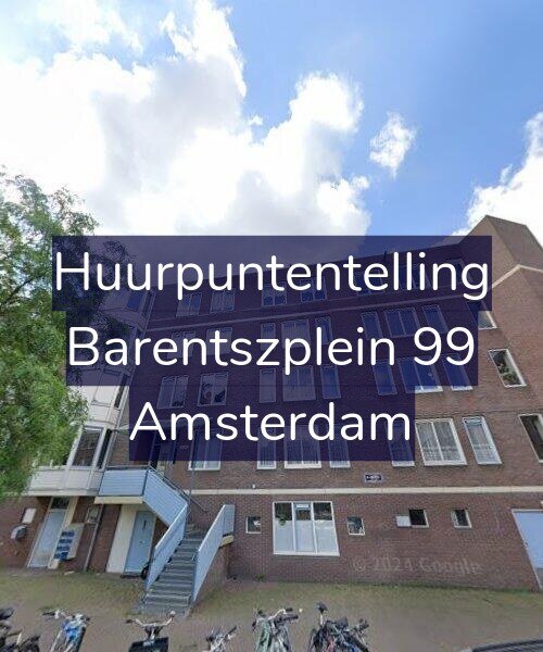 Foto gevel Huurpuntentelling voor Barentszplein 99, Amsterdam