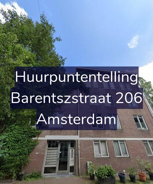 Foto gevel Huurpuntentelling voor Barentszstraat 206, Amsterdam