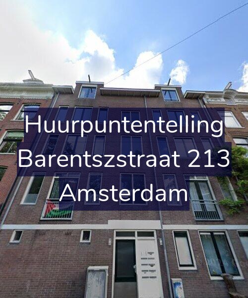 Foto gevel Huurpuntentelling voor Barentszstraat 213, Amsterdam