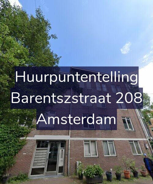 Foto gevel Huurpuntentelling voor Barentszstraat 208, Amsterdam