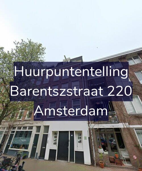 Foto gevel Huurpuntentelling voor Barentszstraat 220, Amsterdam