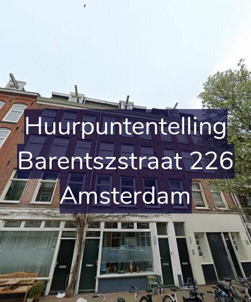 Foto gevel Huurpuntentelling voor Barentszstraat 226, Amsterdam